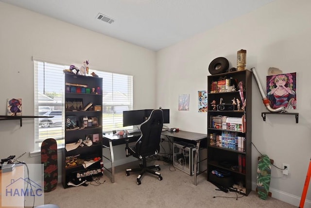 568 Abode Ave, Hinesville, GA 31313 - carpeted home office with baseboards