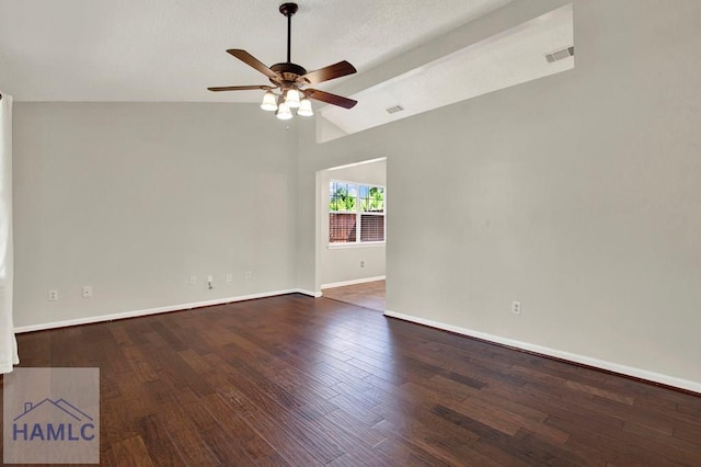 65 W Kenny Dr, Hinesville, GA 31313 - unfurnished room featuring lofted ceiling, a ceiling fan, and wood finished floors