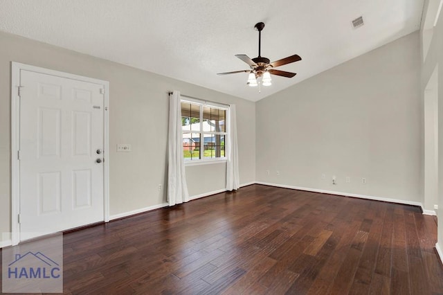 65 W Kenny Dr, Hinesville, GA 31313 - entrance foyer with a ceiling fan, wood-type flooring, and lofted ceiling