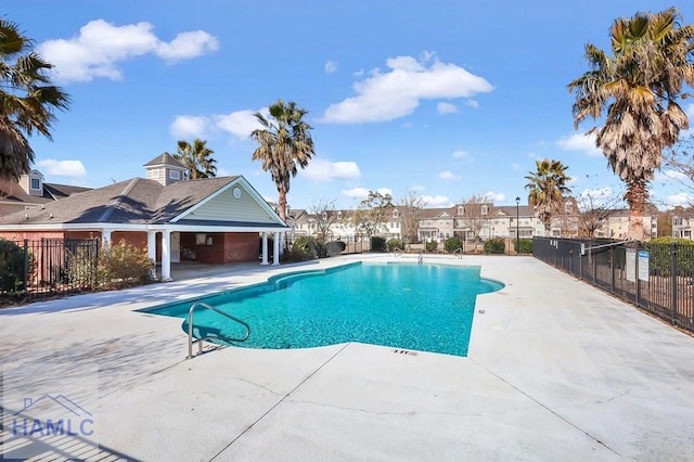 view of pool with a patio