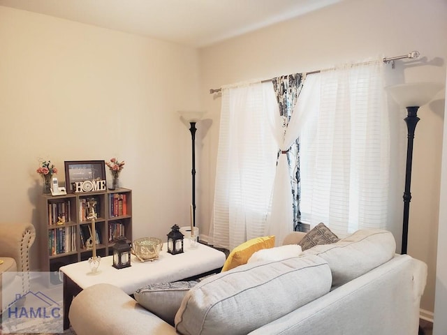 living room with plenty of natural light