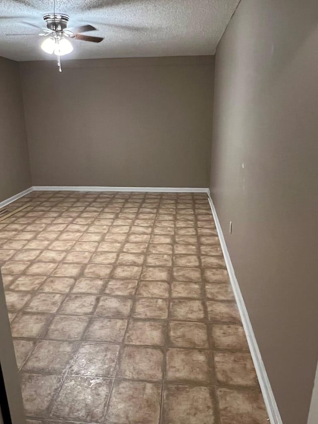 unfurnished room featuring a textured ceiling