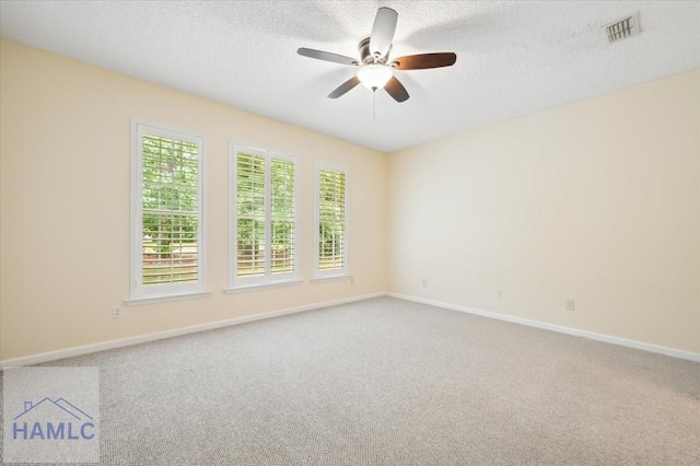 301 Marsh View Dr, Richmond Hill, GA 31324 - carpeted empty room with a ceiling fan and a textured ceiling