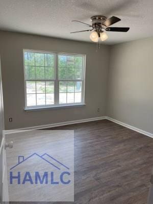 363 Sea Island Rd, Jesup, GA 31545 - unfurnished room with healthy amount of natural light, ceiling fan, wood finished floors, and a textured ceiling