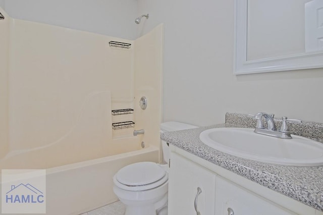 52 Pheasant Way, Hinesville, GA 31313 - full bath featuring toilet, washtub / shower combination, tile patterned floors, and vanity