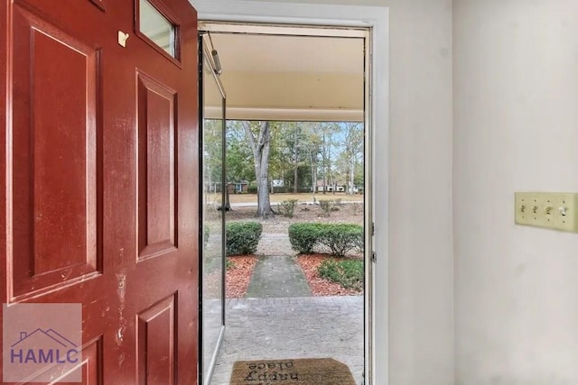 view of foyer entrance