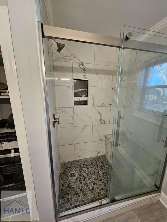 bathroom with walk in shower