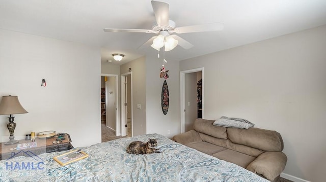 25 Walker Ct, Richmond Hill, GA 31324 - bedroom featuring a ceiling fan, carpet floors, and baseboards