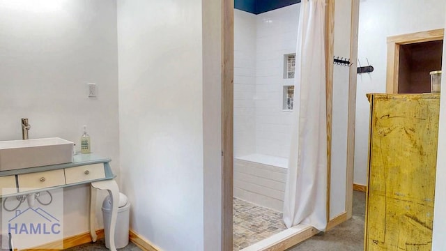 26 Cason Rd, Pembroke, GA 31321 - bathroom featuring a sink and a shower stall