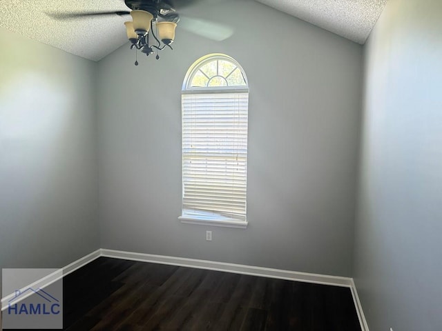 1021 Barley Dr, Hinesville, GA 31313 - unfurnished room with a textured ceiling, dark wood-style flooring, and a ceiling fan