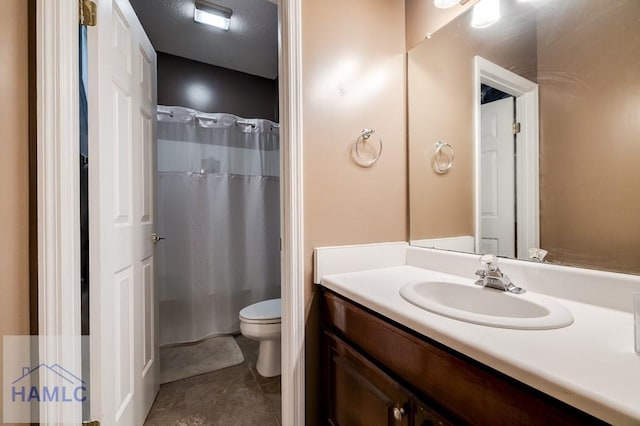 202 Red Bluff Cir, Rincon, GA 31326 - full bath featuring vanity, a shower with shower curtain, and tile patterned floors