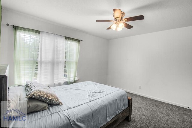 134 Dove Run Dr NE, Ludowici, GA 31316 - carpeted bedroom with baseboards and a ceiling fan
