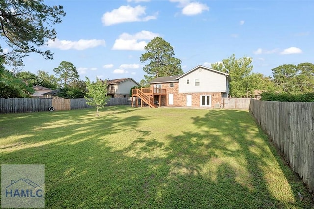 1019 Bacon Rd, Hinesville, GA 31313 - view of yard with stairway and a deck