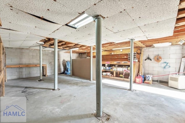 1019 Bacon Rd, Hinesville, GA 31313 - unfinished below grade area featuring concrete block wall