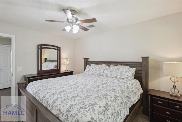 128 W Kenny Dr, Hinesville, GA 31313 - bedroom with ceiling fan and a textured ceiling