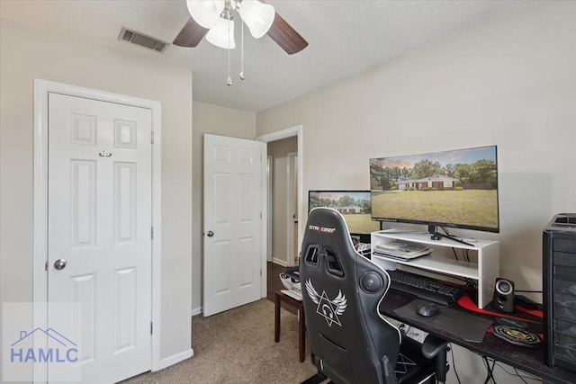128 W Kenny Dr, Hinesville, GA 31313 - office space featuring ceiling fan and carpet flooring