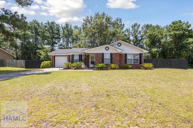 128 W Kenny Dr, Hinesville, GA 31313 - single story home featuring a garage, concrete driveway, and brick siding