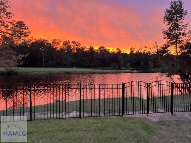 water view with fence