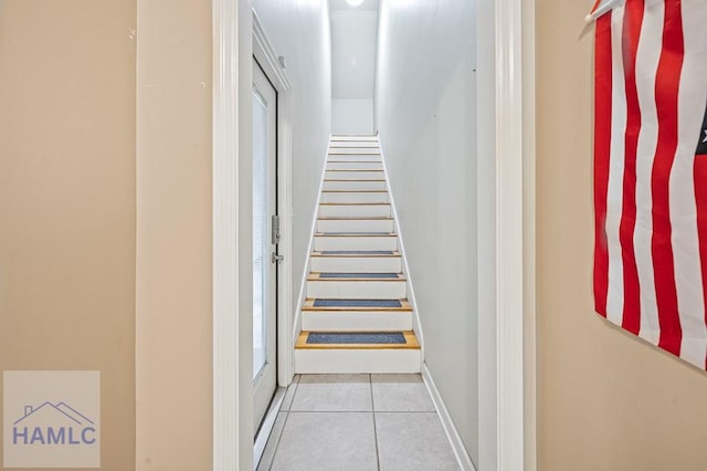 3638 Tibet Rd, Ludowici, GA 31316 - stairway featuring tile patterned floors