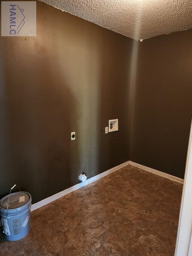 1302 Loblolly Dr, Hinesville, GA 31313 - laundry room with washer hookup, a textured ceiling, and electric dryer hookup