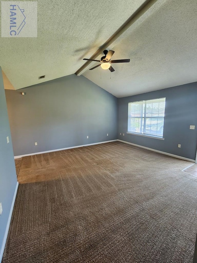 1302 Loblolly Dr, Hinesville, GA 31313 - empty room with a ceiling fan, carpet floors, and a textured ceiling