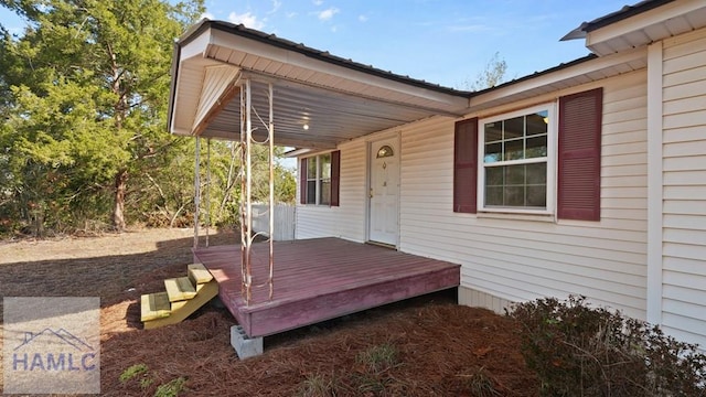 view of wooden terrace