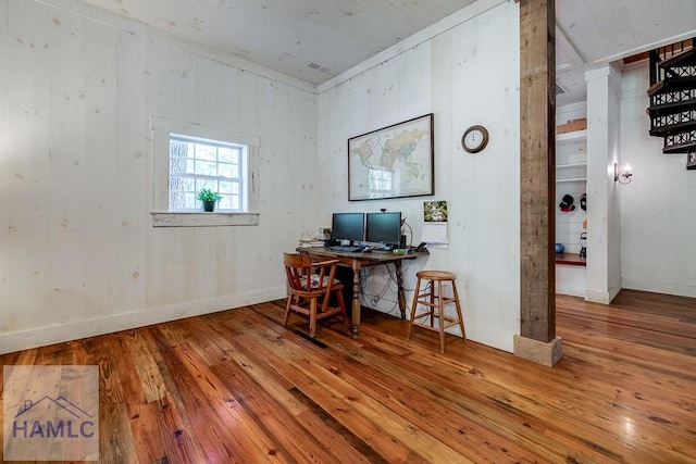 410 Green Morgan School Rd, Clyo, GA 31303 - office featuring wood-type flooring and baseboards