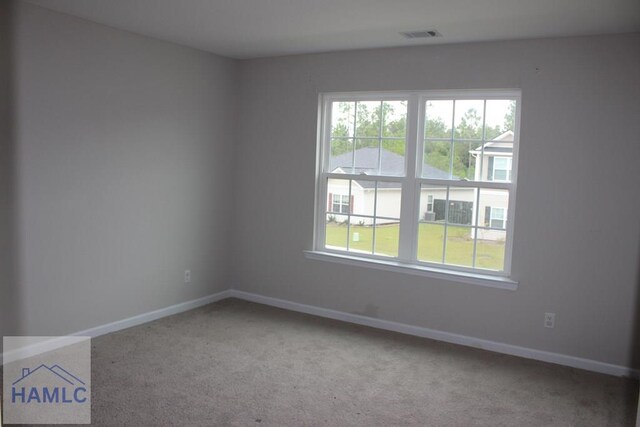 view of carpeted spare room