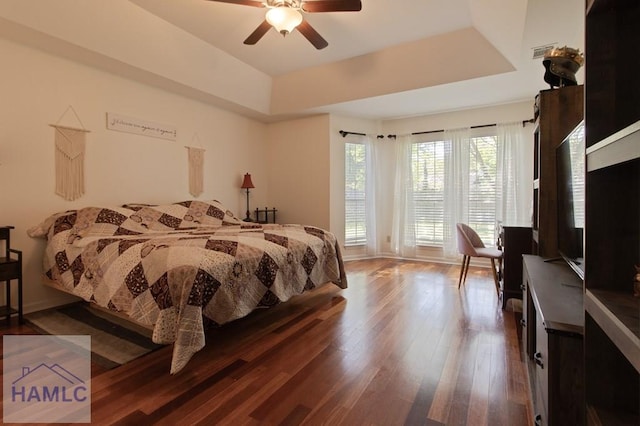 435 Arlington Dr, Hinesville, GA 31313 - bedroom featuring visible vents, baseboards, a ceiling fan, and wood finished floors
