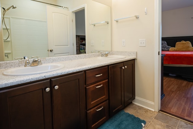 361 Thorp Cir, Hinesville, GA 31313 - bathroom with vanity and tile patterned flooring