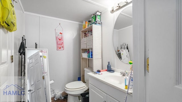 705 S 11th St, Jesup, GA 31545 - half bathroom featuring vanity and ornamental molding