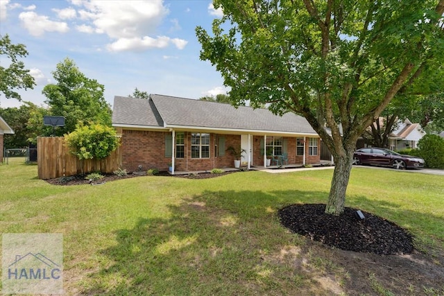 1105 Apache Aly, Hinesville, GA 31313 - ranch-style home featuring brick siding and a porch