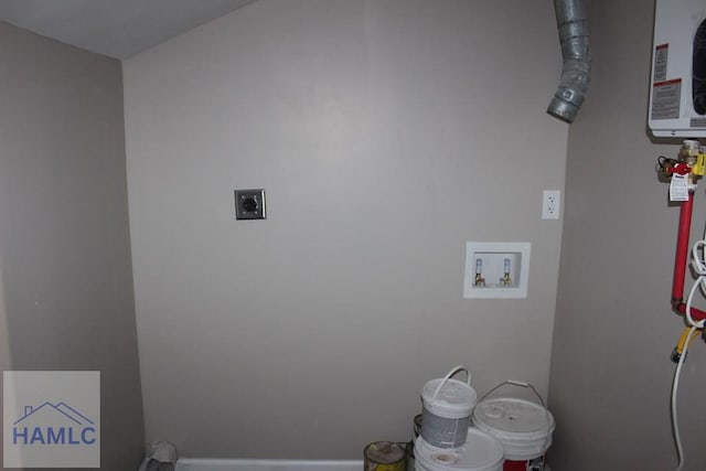 laundry room featuring hookup for an electric dryer and hookup for a washing machine