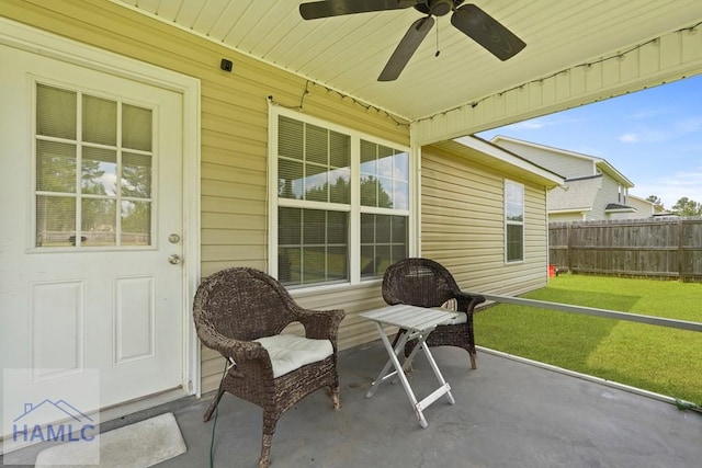 138 Forest St NE, Ludowici, GA 31316 - view of patio with a ceiling fan