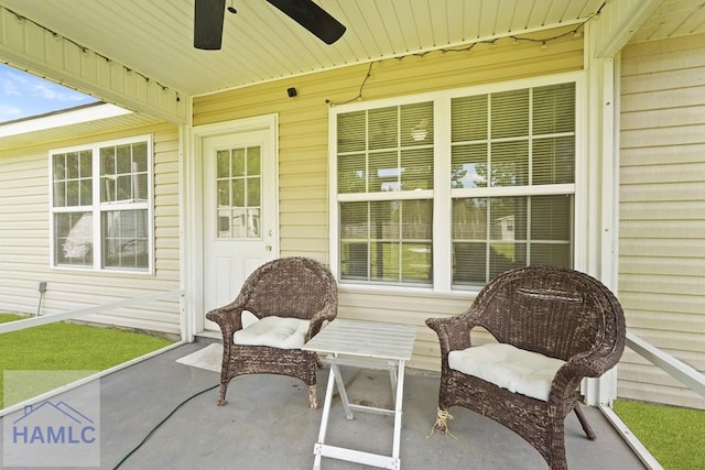 138 Forest St NE, Ludowici, GA 31316 - view of patio featuring ceiling fan