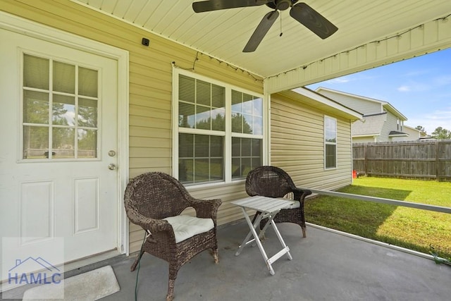 138 Forest St NE, Ludowici, GA 31316 - view of patio / terrace with a ceiling fan