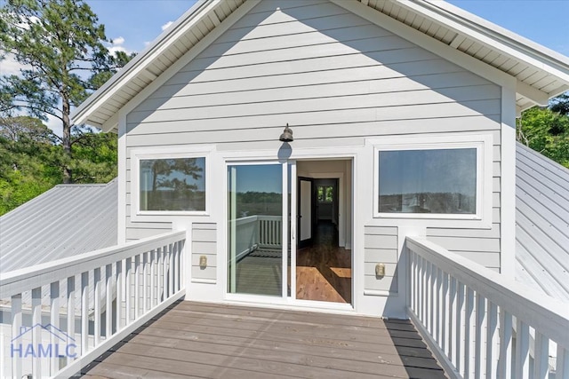 rear view of house with a deck