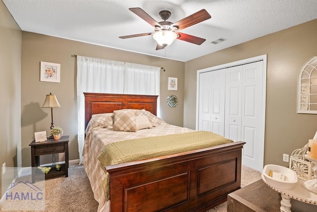 96 Palm Tree Pl, Jesup, GA 31545 - bedroom with carpet, a closet, and ceiling fan