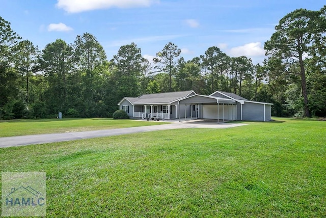 96 Palm Tree Pl, Jesup, GA 31545 - single story home with a front lawn, driveway, and a carport