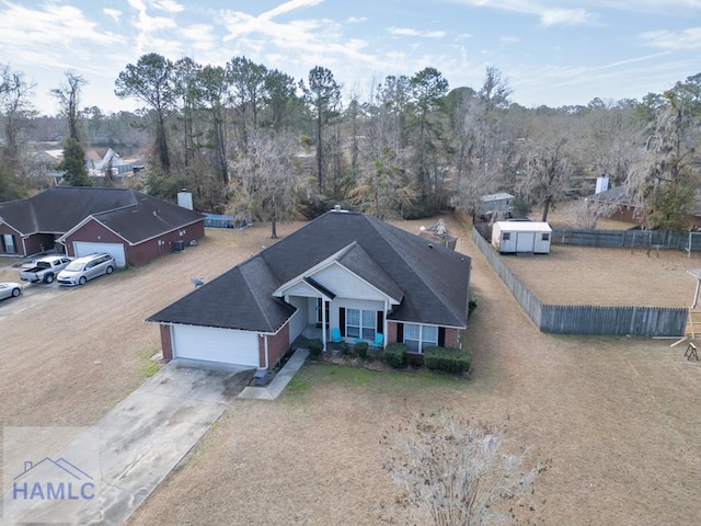 birds eye view of property