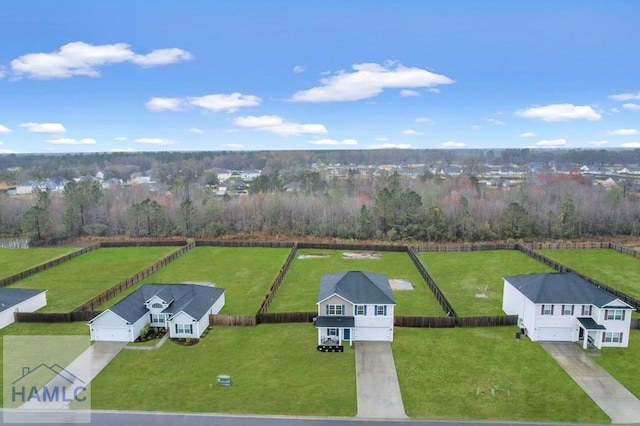 aerial view featuring a rural view