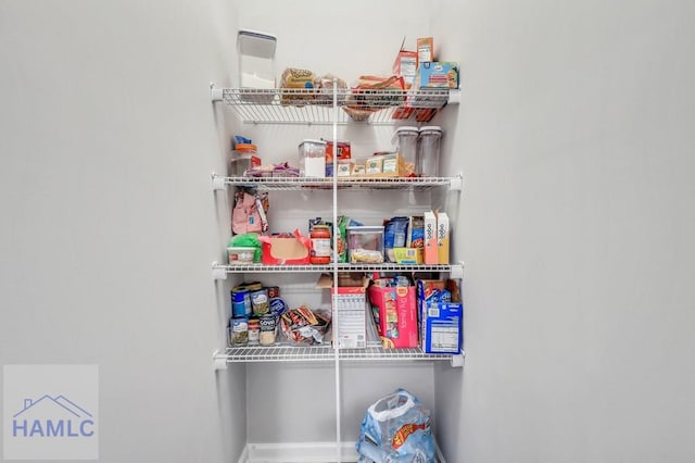 view of pantry