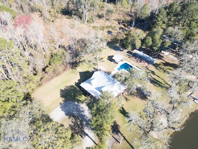 aerial view with a view of trees