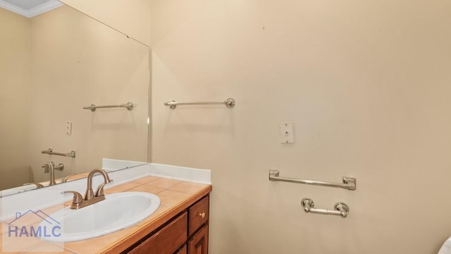 7 S Lake Dr, Jesup, GA 31546 - bathroom featuring vanity and ornamental molding