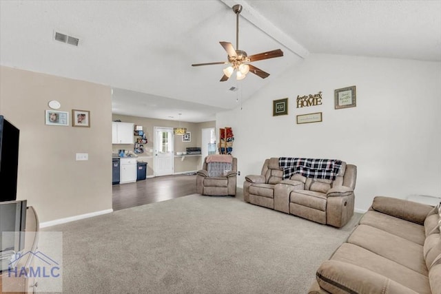 1325 Loblolly Dr, Hinesville, GA 31313 - carpeted living area featuring a ceiling fan and baseboards