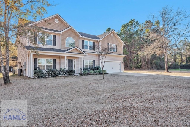 view of front of house featuring a garage