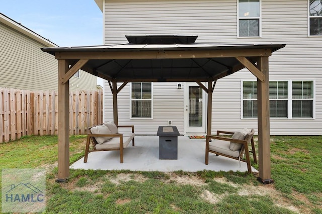 1201 Grayson Ave, Hinesville, GA 31313 - view of patio / terrace with a gazebo