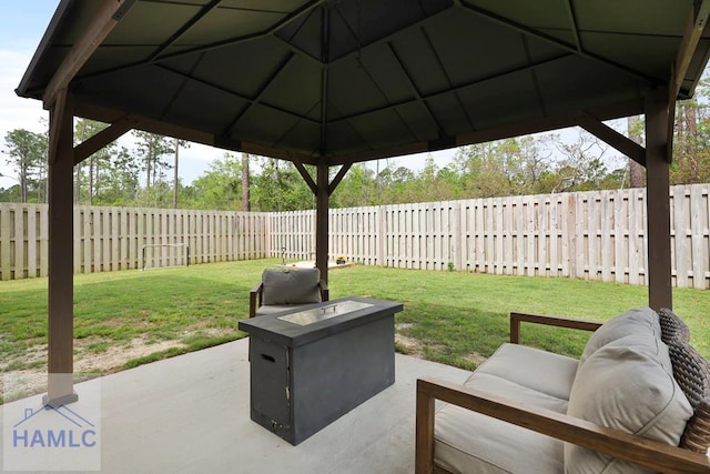 1201 Grayson Ave, Hinesville, GA 31313 - view of patio featuring a gazebo