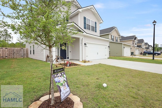 1201 Grayson Ave, Hinesville, GA 31313 - view of front of property with concrete driveway, an attached garage, and a residential view