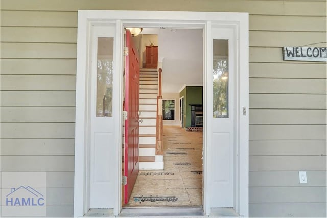 view of doorway to property